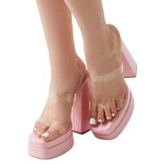 Forever 21 Pink Platform Heels - Picture 6 of 6